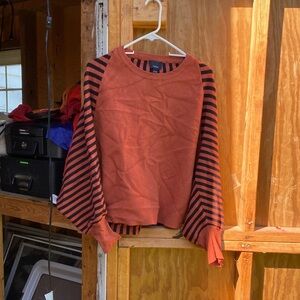 Striped Orange and Black Sweater